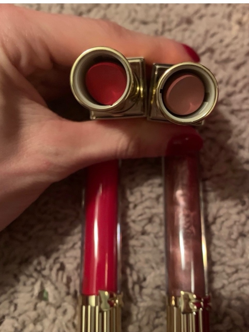 New Estée Lauder pure color envy lipset nude red